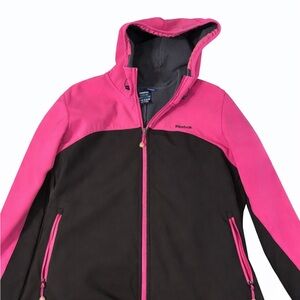 Reebok Black and Pink Hooded Jacket